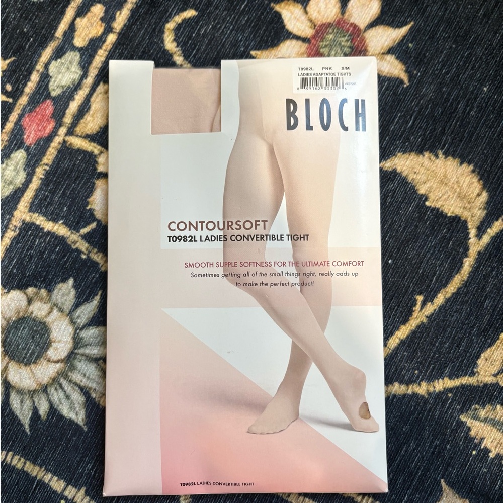 NWT Bloch Contoursoft Convertible Tights in Pink